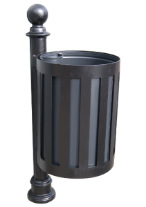 STYL metalowy kosz na słupku