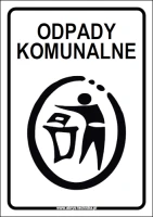 Naklejka ODPADY KOMUNALNE