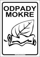 Naklejka ODPADY MOKRE
