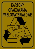 Naklejka KARTONY, OPAKOWANIA WIELOMATERIAŁOWE