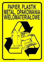 Naklejka PAPIER, PLASTIK, METAL, OPAKOWANIA WIELOMATERIAŁOWE