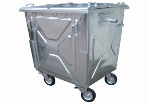 Pojemnik ocynkowany 1100l płaski