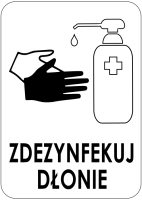 Naklejka ZDEZYNFEKUJ DŁONIE #1