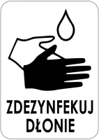 Naklejka ZDEZYNFEKUJ DŁONIE #2