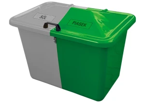 Skrzynia na piasek i sól 220l dwukomorowa