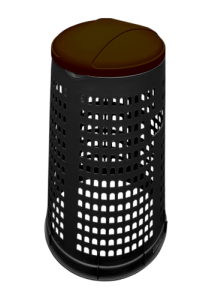 STOJAK PE  z ochroną na worek z brązową pokrywą